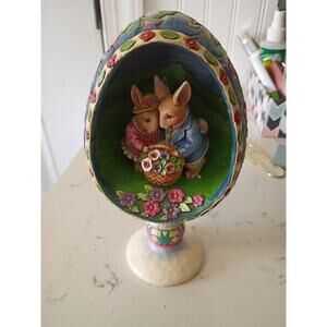 Jim Shore Easter Egg Diorama "Display of Affection" #4007544 Unboxed 2006 Retire